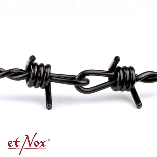 Edelstahl-Kette "Stacheldraht", schwarz – Bild 2