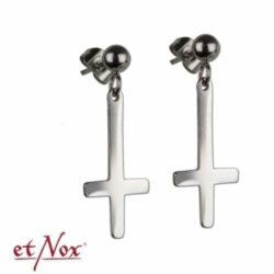 Edelstahl-Ohrringe "Inverted Cross"
