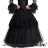 868 – Black tulle and lace gothic victorian skirt by Sinister