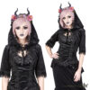 1116 – Black velvet gothic bolero shrug with hood by Sinister