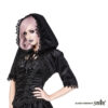 1116 – Black velvet gothic bolero shrug with hood by Sinister