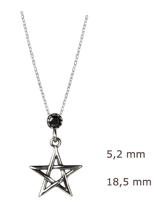 SK1220-etNox-Edelstahlkette-Pentagramm-mit-schwarzem-Zirkonia-1