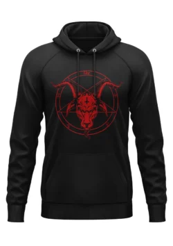 Kapuzen-Pulli "Red Pentagramm"