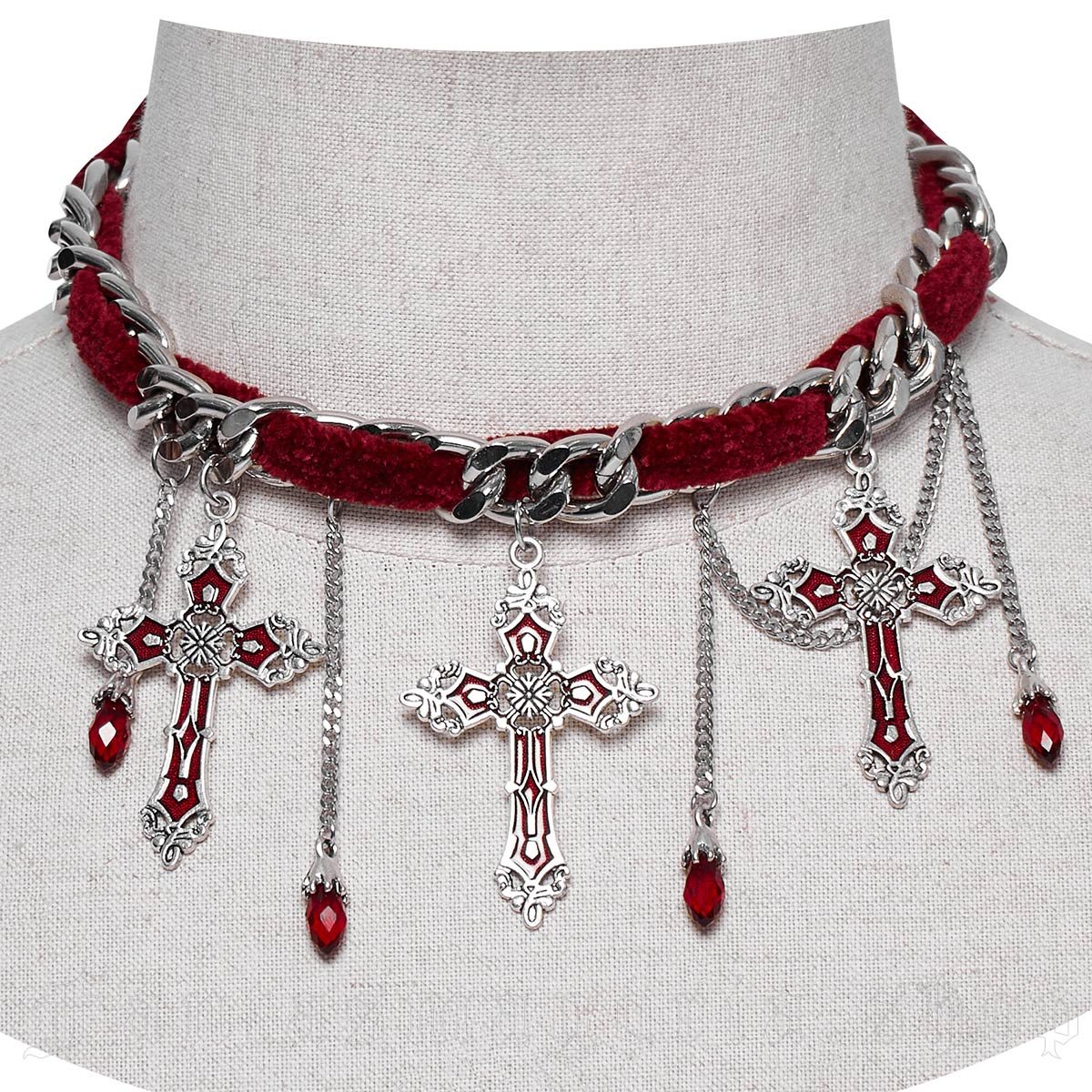 blood-crosses-necklace-choker-ws-659rd-si (1)