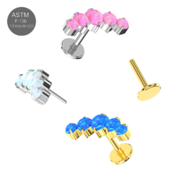 Titan Labret mit Push Fit Stecker "Opal"