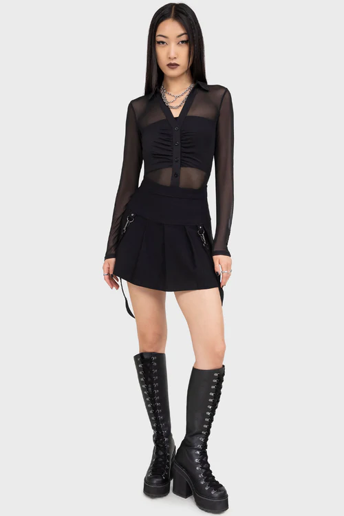 After The Mesh Bluse