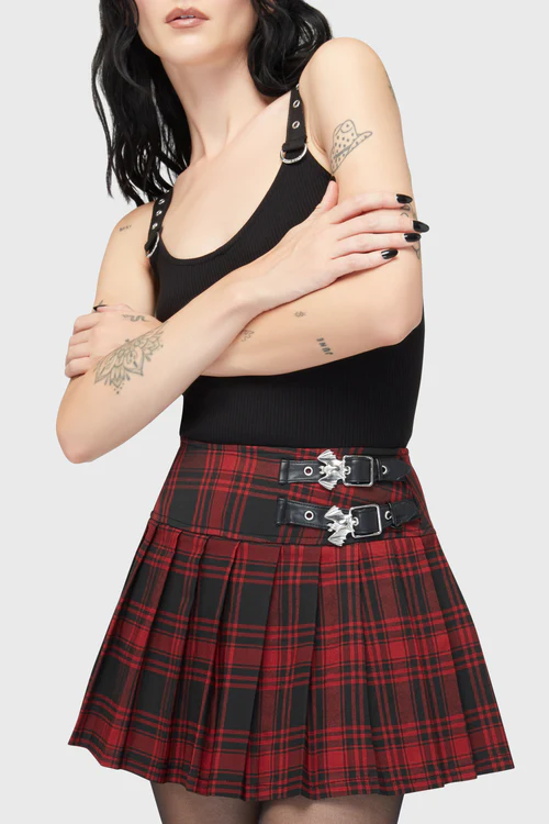 Bat Girl Tartan Minirock