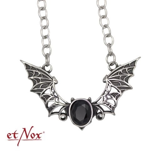Edelstahl-Halskette "Black Bat"
