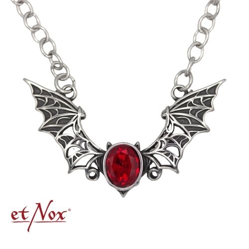 Edelstahl-Halskette "Red Bat"