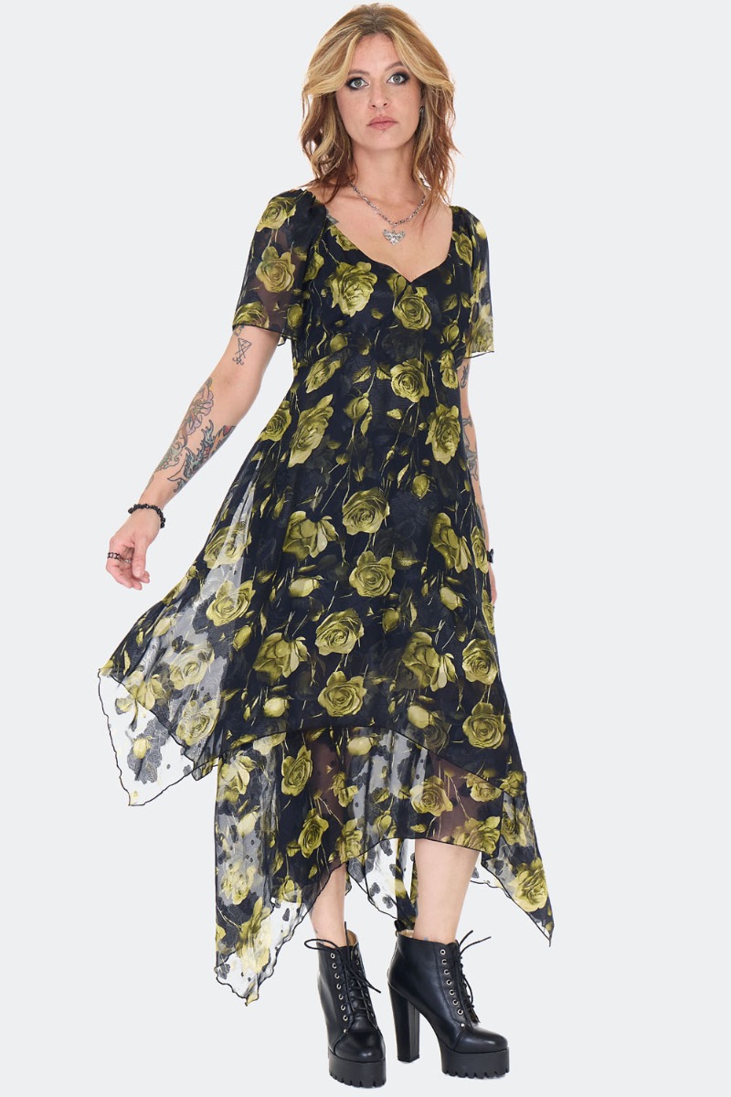 Dark Rose Midi Dress
