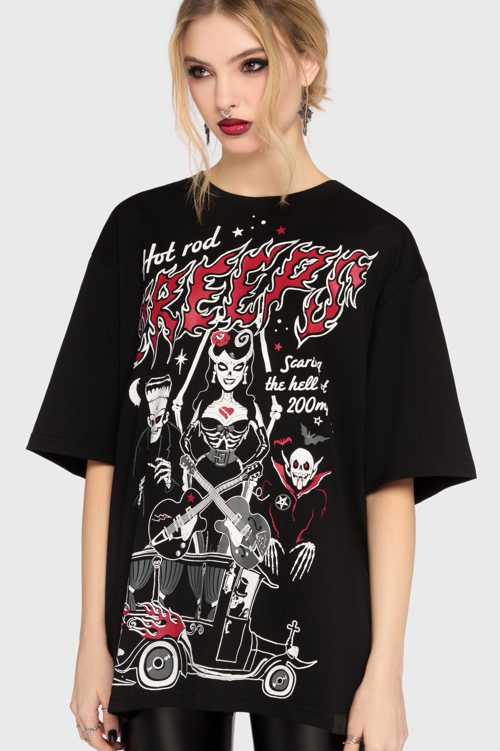 Scaring Hell Boxy T-Shirt von Killstar