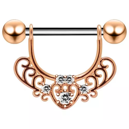 Nippelpiercing "Sweet Heart", Chirurgenstahl 316L – Bild 3