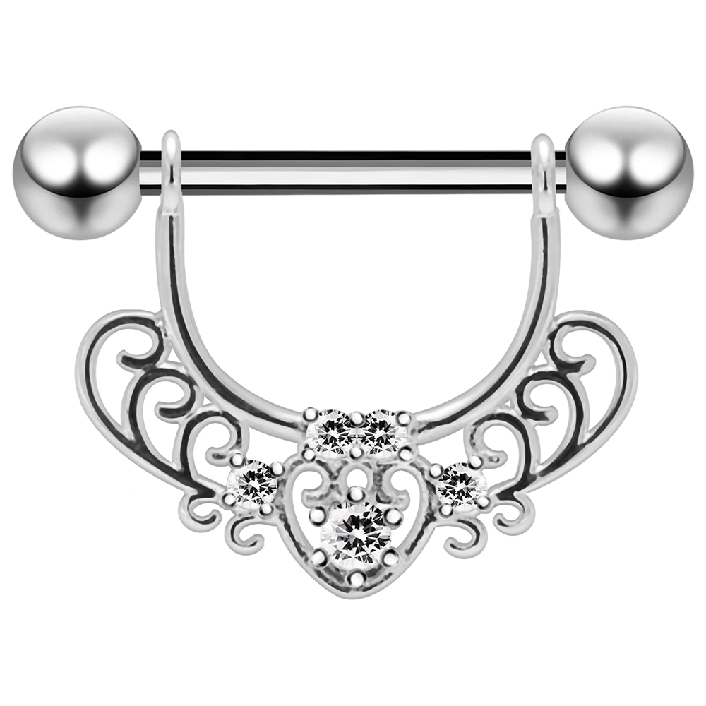 Nippelpiercing "Sweet Heart", Chirurgenstahl 316L – Bild 2