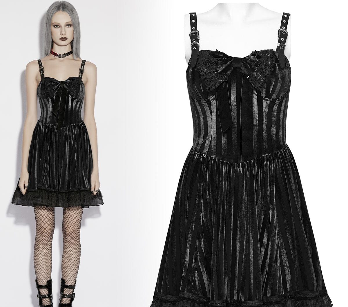 Marionette Black Velvet Dress