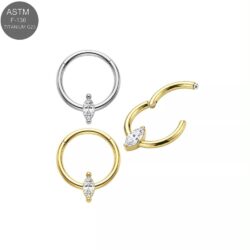 Titan Piercingring, "Marquise"