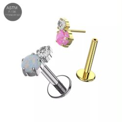 Piercingstecker "Opal", Titan
