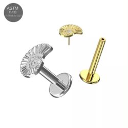 Piercingstecker "Nautilus", Titan