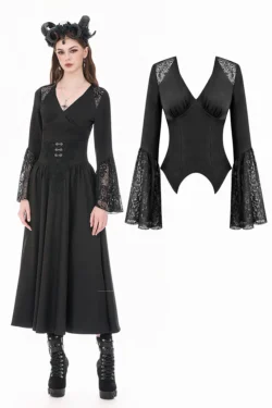 Gothic V-Neck Top