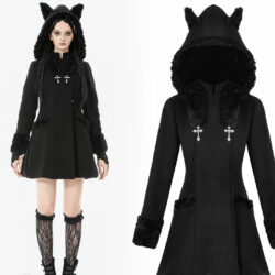 Goth Kitty Wintermantel