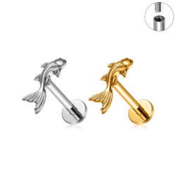 Piercingstecker "Koi", Titan