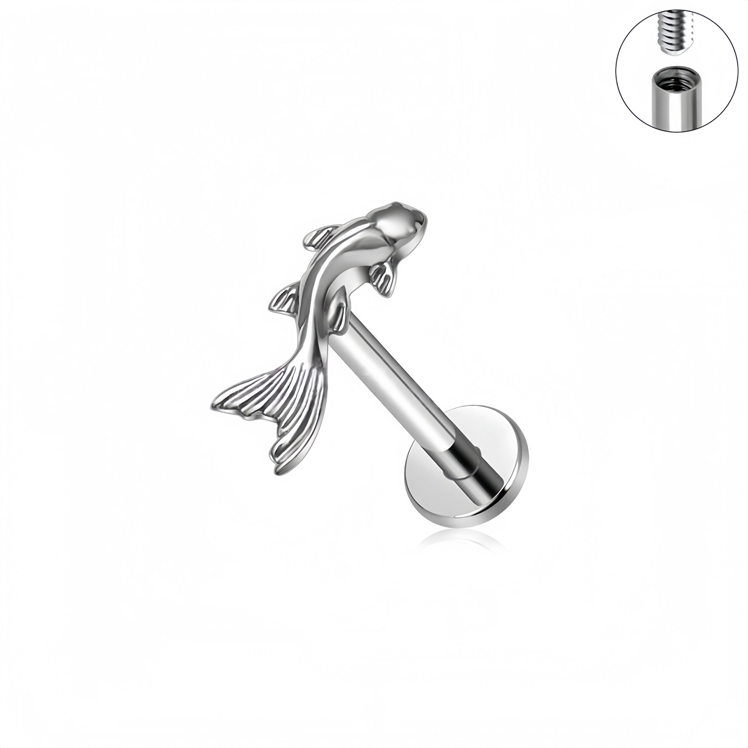 Piercingstecker "Koi", Titan – Bild 2