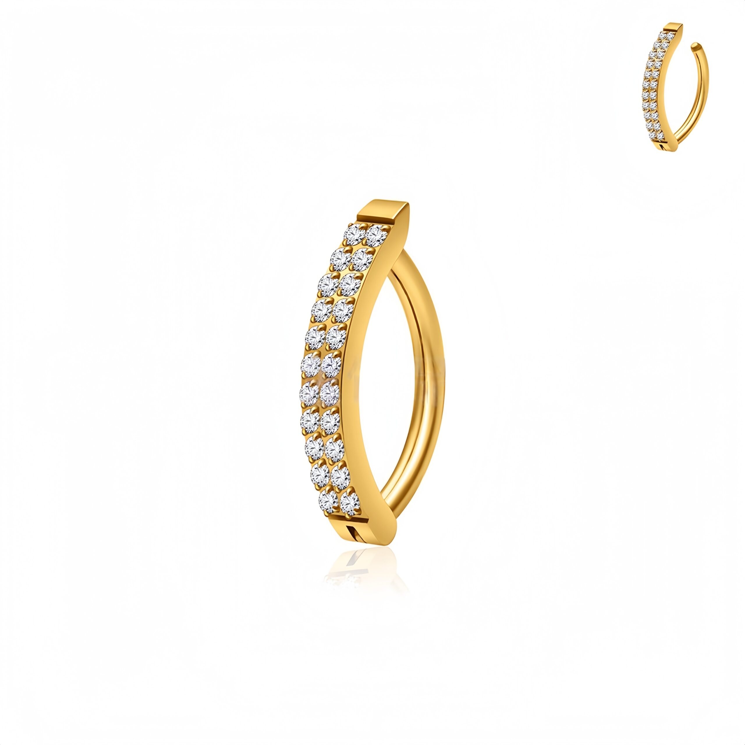 Bauchnabelpiercing "Glitzerring", Titan – Bild 2