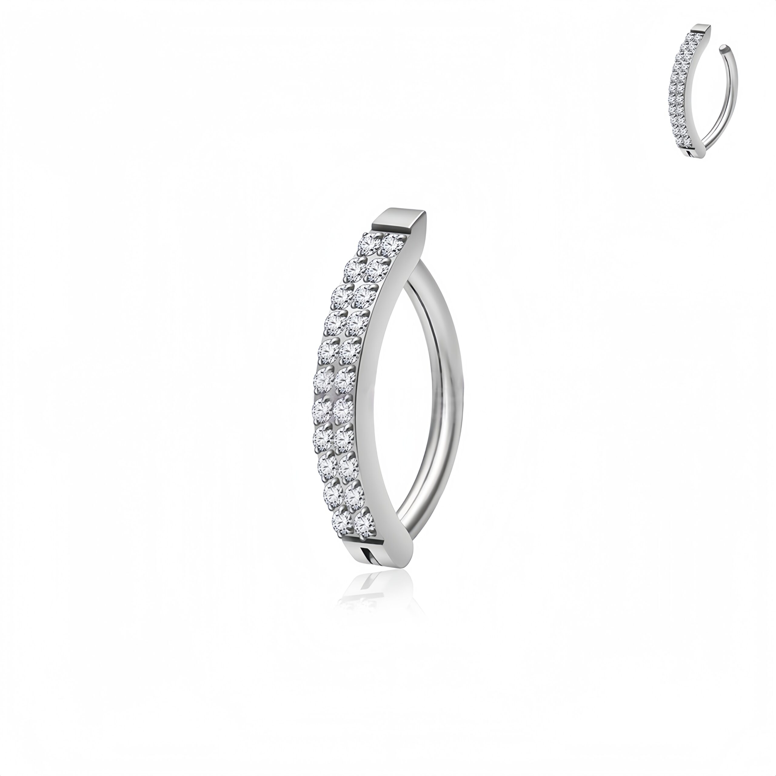 Bauchnabelpiercing "Glitzerring", Titan – Bild 3