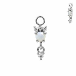Piercinganhänger "Opalblüte", Chirurgenstahl 316L
