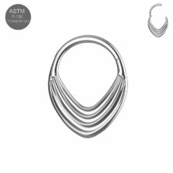 Piercingclicker "Layered Teardrop", Titan