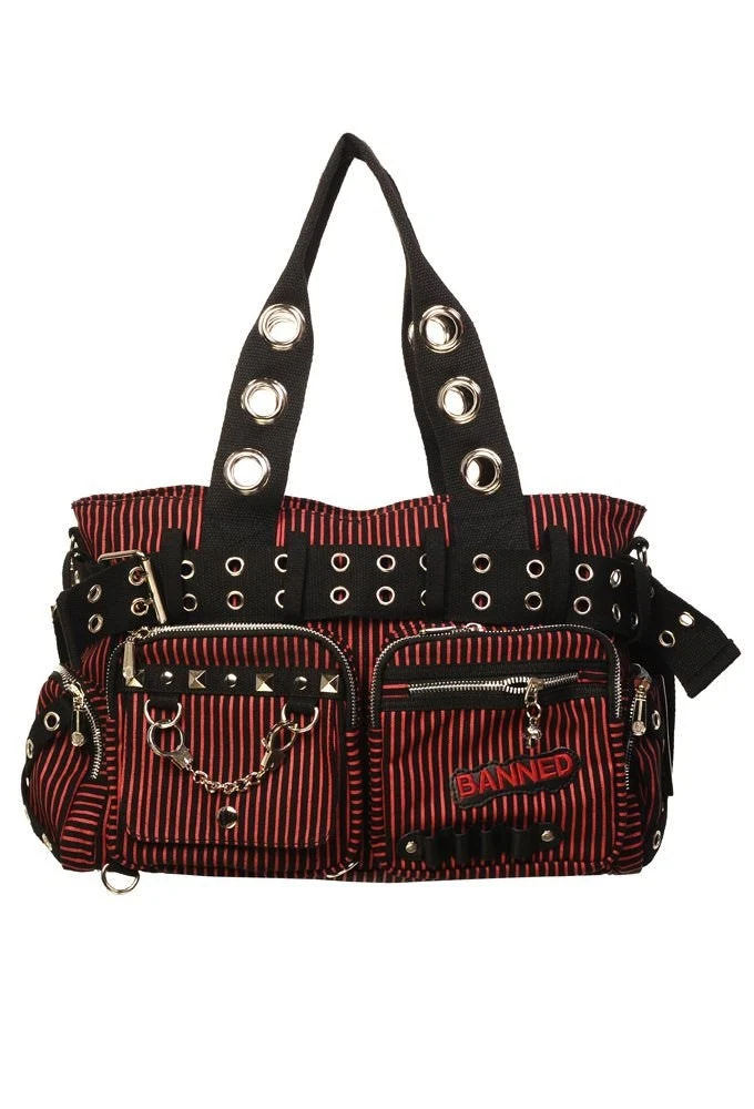 Handtasche "Handcuffs", black/red