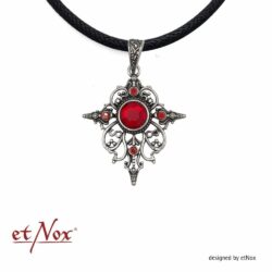 Edelstahlanhänger "Arwen", rot